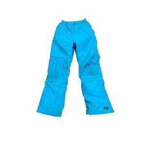Lands End Kids Snow Pants Size 12 Slim Grow With Me Turquoise Blue